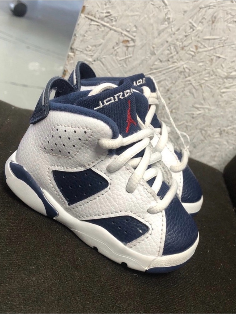 Jordan Infant Navy White Red Jumpman High-Top Sneakers